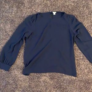 Navy I crew shirt with baggy sleeves